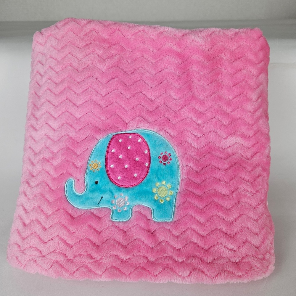 Pink Baby Blanket Elephant